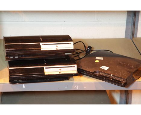 Three Playstation 3 consoles (one slimline) with one power lead. P&P Group 3 (£25+VAT for the first lot and £5+VAT for subseq
