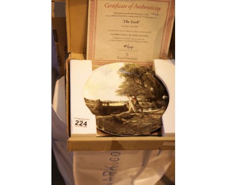 19 boxed collectors plates including canal scenes. P&amp;P Group 3 (£25+VAT for the first lot and £5+VAT for subsequent lots)