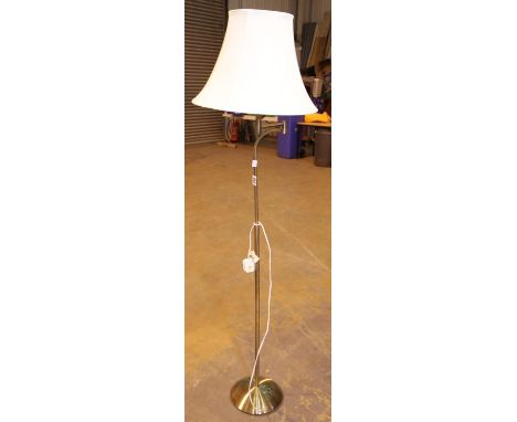 Modern stainless steel standard lamp. This lot is not available for in-house P&P, please contact the office for more informat