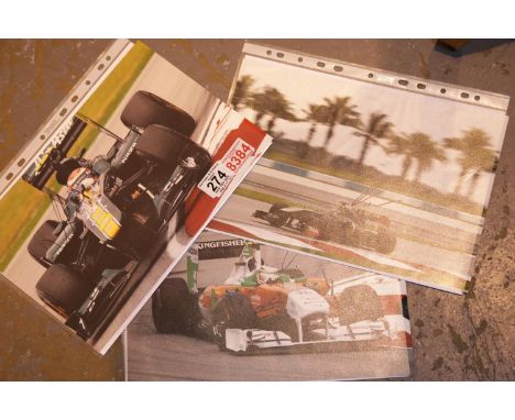 Nico Hulkenberg, Jarno Trulli and Nick Hidefeld signed 2011 photographs, 30 x 20 cm with CoA from Markus Brandes Autographs. 