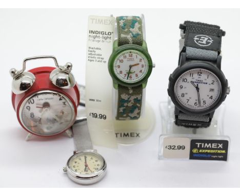 Two new Timex wristwatches and a Royal nurses watch. P&amp;P Group 1 (£14+VAT for the first lot and £1+VAT for subsequent lot