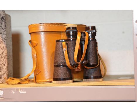 Pair of Prinz 10x50 binoculars with leather case. P&amp;P Group 2 (£18+VAT for the first lot and £2+VAT for subsequent lots) 