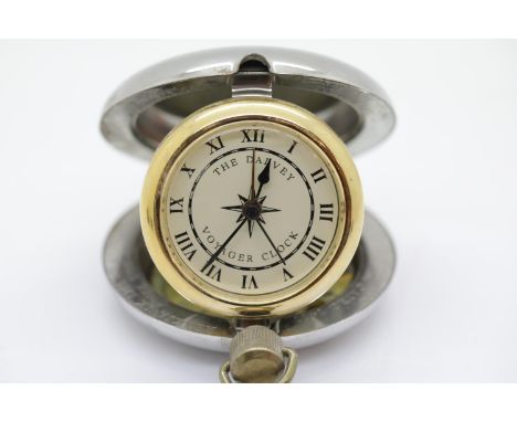 Stainless steel Dalvey alarm clock unchecked. P&amp;P Group 1 (£14+VAT for the first lot and £1+VAT for subsequent lots) 