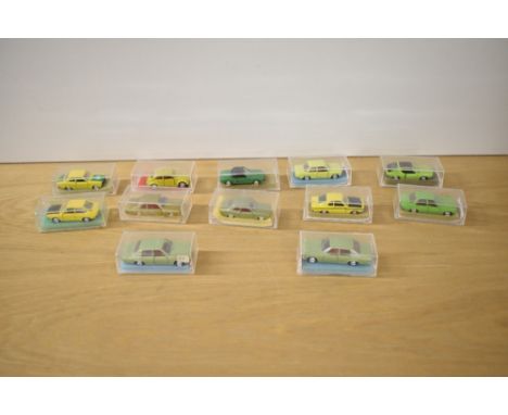 Twelve Schuco Die-casts, 301819 Opel Admiral 2800E, 301861 Renault R17 TS, 301856 Opel Rekord, 301819 Opel Admiral, 826 VW Po