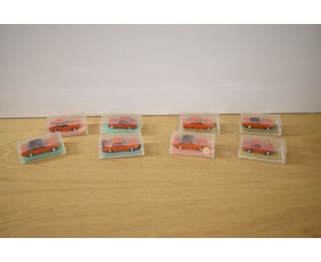 Eight Schuco Die-casts, 301813 Porsche 911S, 301844 Mercedes 350 SL Cabrio, 301867 VW Passat LS, 301858 Ford Consul301862 Aud