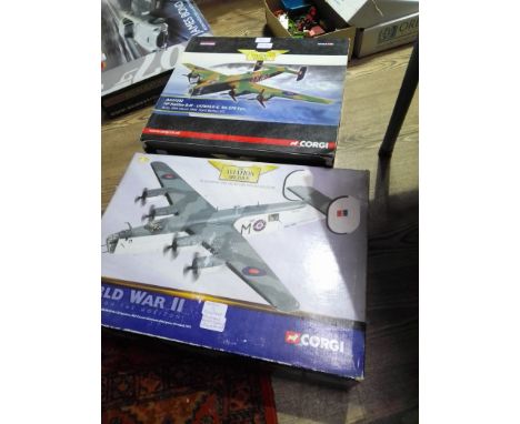 Corgi Aviation Archive, two boxed model aircraft; AA34005 Liberator &amp; AA37202 HP Hallifax B.III.&nbsp;Condition - both mo