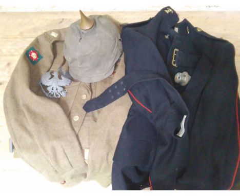 A 12th Royal Lancers uniform jacket, dated 1950 together with a battledress blouse / tunic, pattern 1947, size 10 with Catter