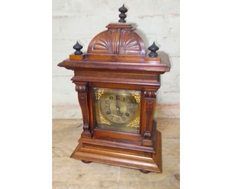 An architectural mantle clock, height 44cm.  