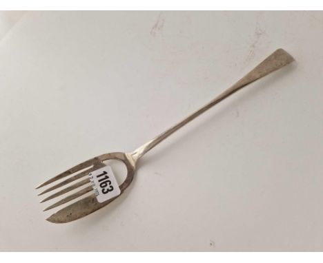 An unusual Georgian serving fork with pierced blade, London 1833 by CB, 120 g.