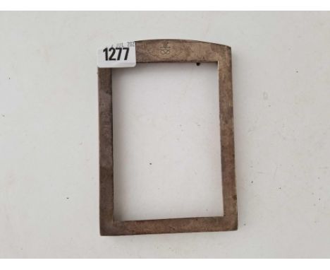 A regimental arch top photo frame, 6 inches high, Birmingham 1915