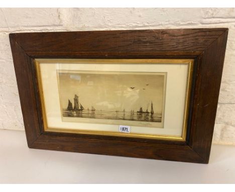 A Marine etching , signed 