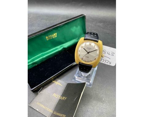 A gents ROTARY incabloc wrist watch in box W/O