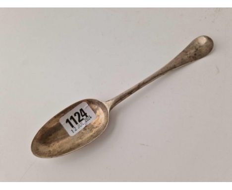 Mid 18th Century crested table spoon, probably London 1846 by script JH, 59g