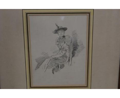 James McNeill Whistler (American, 1834-1903), The Winged Hat, butterfly monogram within the plate, lithograph, framed. 24.5cm