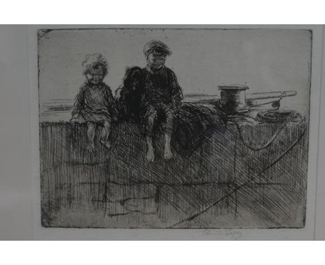 Eileen Soper,R.M.S., S.W.L.A. (1905-90), Sea Urchins, etching, artist's proof, signed in pencil, framed. 14.75cm by 20cm