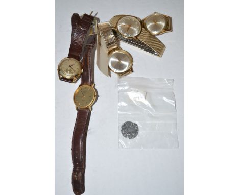 A selection of wristwatches by Longines, Lanco, Rotary, Accurist and others.
