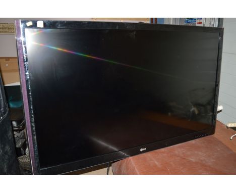 A 55in. LG flat screen TV fitted wall bracket.