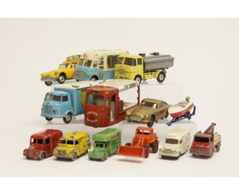 Diecast: A collection of unboxed diecast models to include; Spot-On No.122 "Unite Dairies" Milk Float, Corgi Smith's Karrier 