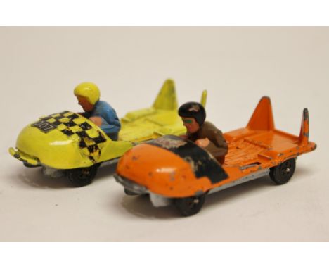 Corgi Juniors: A Rare 1971 Corgi Whizzwheels 007 Bobsleigh and another 'From Her Majesty's Service'. Both playworn and missin