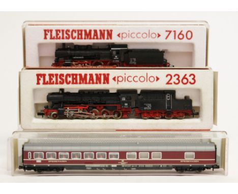 Fleischmann: Fleischmann Piccolo Locomotives No.2363, No.7000, No.7033, No.7160 and No.8112. (5) (all cased)