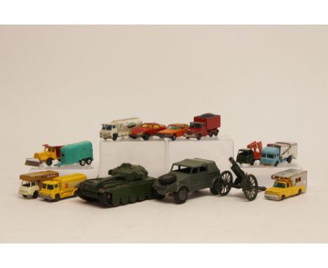 A Collection of unboxed and playworn diecast models to include; Corgi Juniors Whizzwheels, Husky models, Dinky etc. (1 box)