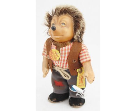 A Steiff 'Mecki' hedgehog doll, height 17cm