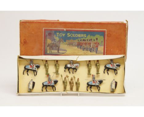 Johillco: A set of Johillco Ref.275 "Kinghts and Crusaders" containing five mounted Knights and eight Crusaders within origin