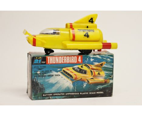 J Rosenthal 21 Thunderbirds: JR21 Thunderbirds, Thunderbird 4, Plastic battery operated Amphibious scale model within its ori