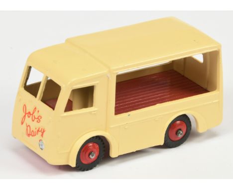 Dinky Toys 491 "Job's Dairy" Electric Delivery Truck - Cream body, red interior and rigid hubs with black treaded tyres - Exc