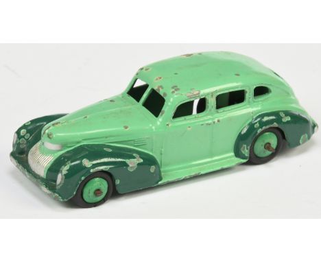 Dinky Toys Unboxed 39 Series Chrysler - Export Issue - Two-Tone Green body, rigid hubs, silver trim - Fair&nbsp;