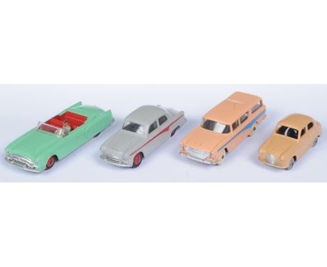 Dinky Toys Unboxed Group of 4 - (1)&nbsp; &nbsp;Packard Convertible - Light green, (2) Nash Rambler - Coral Pink, (3)&nbsp; A