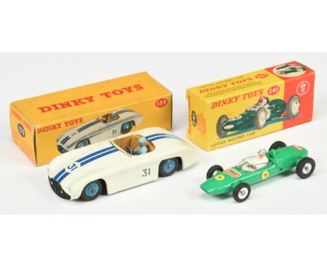 Dinky Toys A Pair Of racing Cars - (1) 133 Cunningham C5R - White body with blue racing No.31 stripes, tan interior with ligh