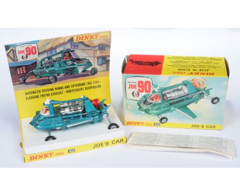 Dinky Toys 102 "Joe 90" Joe's Car - Dark aqua, white, chrome and red engine, spun hubs - This battery-operated issue is Excel