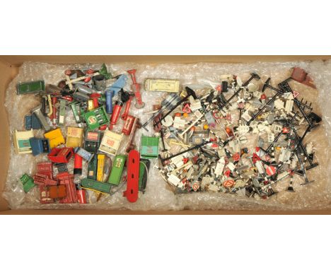 Dinky Toys &amp; Others a Large Group Of&nbsp; Accessories To Include Road Signs, Telegraph poles, Petrol Pumps, Telephone Bo