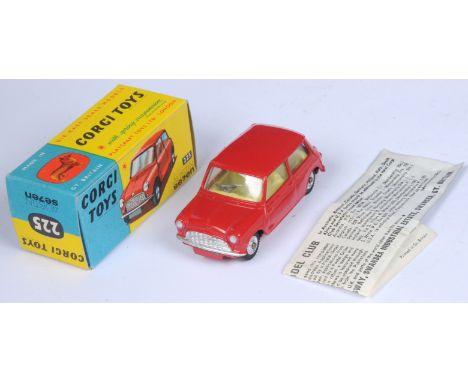 Corgi Toys 225 Austin Seven Mini - Red body, lemon interior, silver trim and spun hubs - Excellent (couple of very minor mark