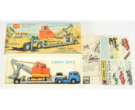 Corgi Toys GS27 Gift Set - to include (1) Bedford TK Machinery Carrier - Mid-blue cab with lemon interior, silver and yellow 