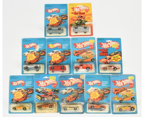 Hot Wheels (Mattel) Group of 11 to include Pepsi Challenger - Yellow, Aries Wagon - Yellow, Turismo - Red plus others - Condi