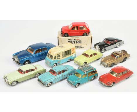 Corgi Toys Group to include Mini Metro - Red body - Good including box plus 9 X unboxed to include "James Bond" Aston Martin 