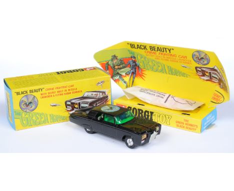 Corgi Toys 268 "The Green Hornet" Black Beauty - Black body, green tinted windows with "The Green Hornet and Kato" figures, s