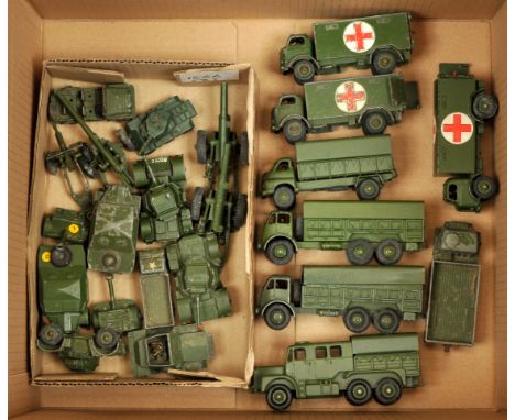 Dinky Toys Military Unboxed&nbsp; Group To Include - "Ambulance", Foden Wagon, Field Artillery Tractor plus others also inclu