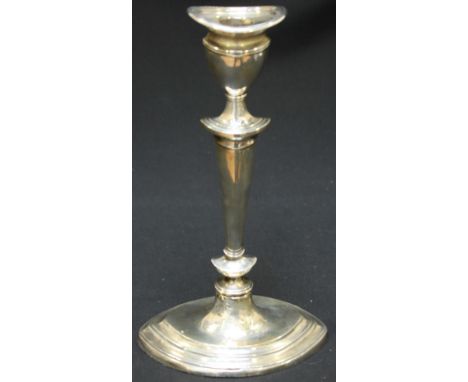 An Edwardian silver candlestick in the neo-Classical style, Birmingham, 1908, Elkington & Co, 23cm high