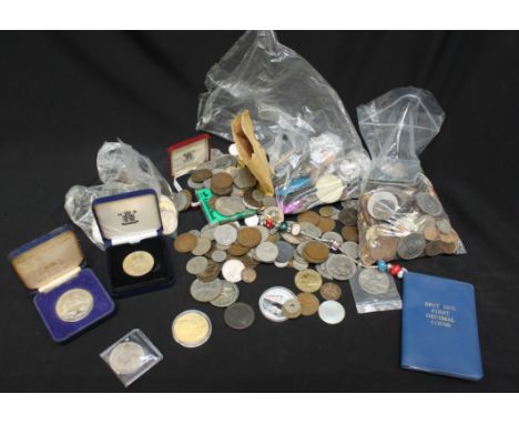 A .999 grade silver and enamel 'Titanic' silver Dollar, together with quantity of circulated Imperial and Decimal coinage tog