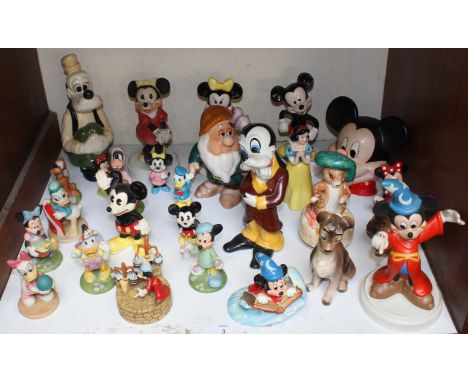 SECTION 3: A collection of 28 various Disney ceramic figures, including Mickey mouse, pluto and lady and the tramp.