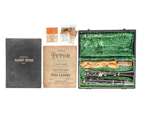 A clarinet, Bb, Czechoslovakia, No 260614, cased, etc Apparently complete and in good condition