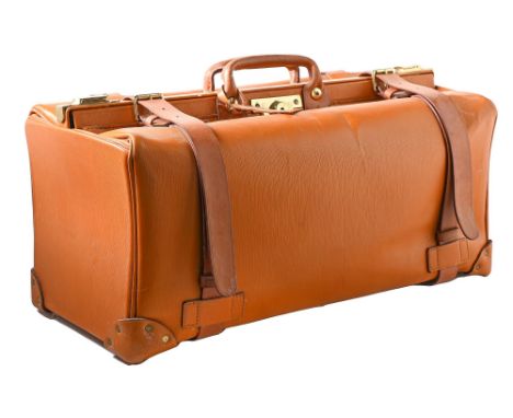Luggage. A Turner Krolle light tan leather holdall, 67cm l, initialled R.N.J.S.P. Maker's label creased from use, lining clea