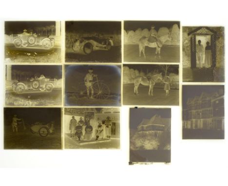 Photographs. An extensive collection of glass negatives, early 20th c, various subjects, half and quarter plate and other for