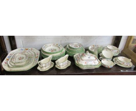 Large Copeland Spode 'Chinese Rose' dinner service