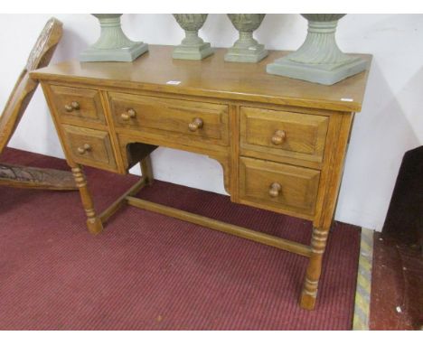 Light oak 5 drawer desk