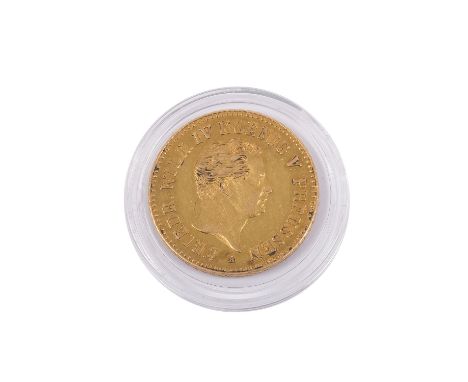 Königreich Preußen/Gold - 1 Friedrichs d'or 1841/A, Av: Friedrich Wilhelm IV., Rv: Gekrönter Adler auf Kanonenrohr, dahinter 