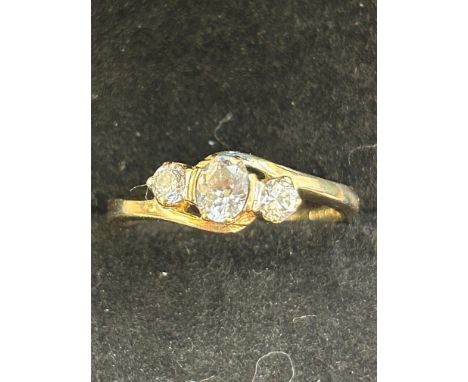 9ct Gold dress ring Weight 3g Size Q 